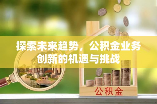 阜平探索未来趋势，公积金业务创新的机遇与挑战