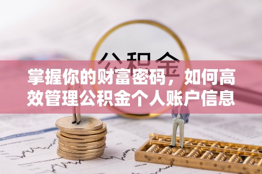 阜平掌握你的财富密码，如何高效管理公积金个人账户信息