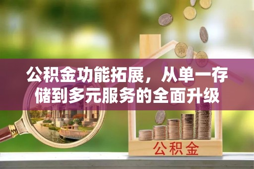 阜平公积金功能拓展，从单一存储到多元服务的全面升级