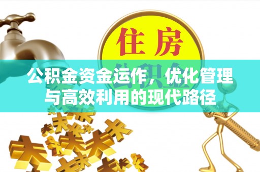 阜平公积金资金运作，优化管理与高效利用的现代路径