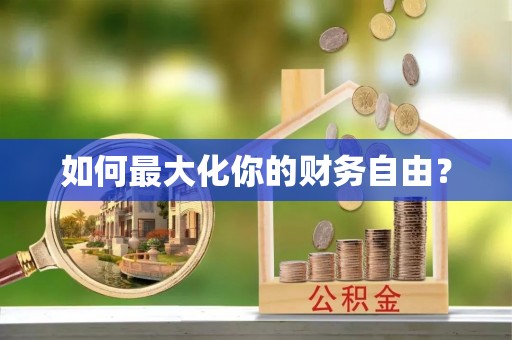 阜平如何最大化你的财务自由？