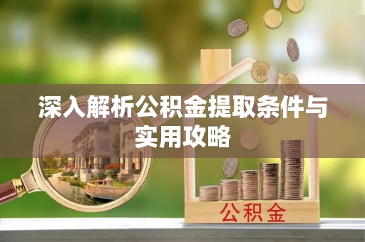 阜平深入解析公积金提取条件与实用攻略