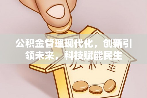 阜平公积金管理现代化，创新引领未来，科技赋能民生