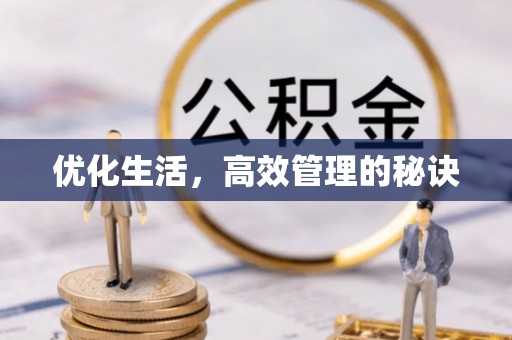 阜平优化生活，高效管理的秘诀