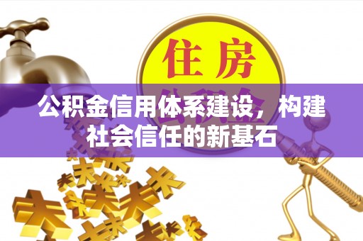 阜平公积金信用体系建设，构建社会信任的新基石