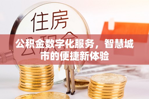 阜平公积金数字化服务，智慧城市的便捷新体验