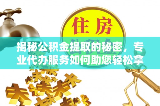 阜平揭秘公积金提取的秘密，专业代办服务如何助您轻松拿钱