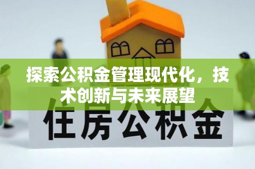 阜平探索公积金管理现代化，技术创新与未来展望