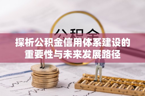 阜平探析公积金信用体系建设的重要性与未来发展路径